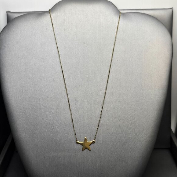 VTG Carla 14K Gold Filled Star Pendant Necklace 15" Minimalist Delicate - Picture 8 of 16